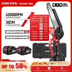 ONEVAN-Tronçonneuse électrique sans balais, scie électrique sans fil, outil électrique de travail de calcul aste, batterie Makita 18V, 8 pouces, 4500W