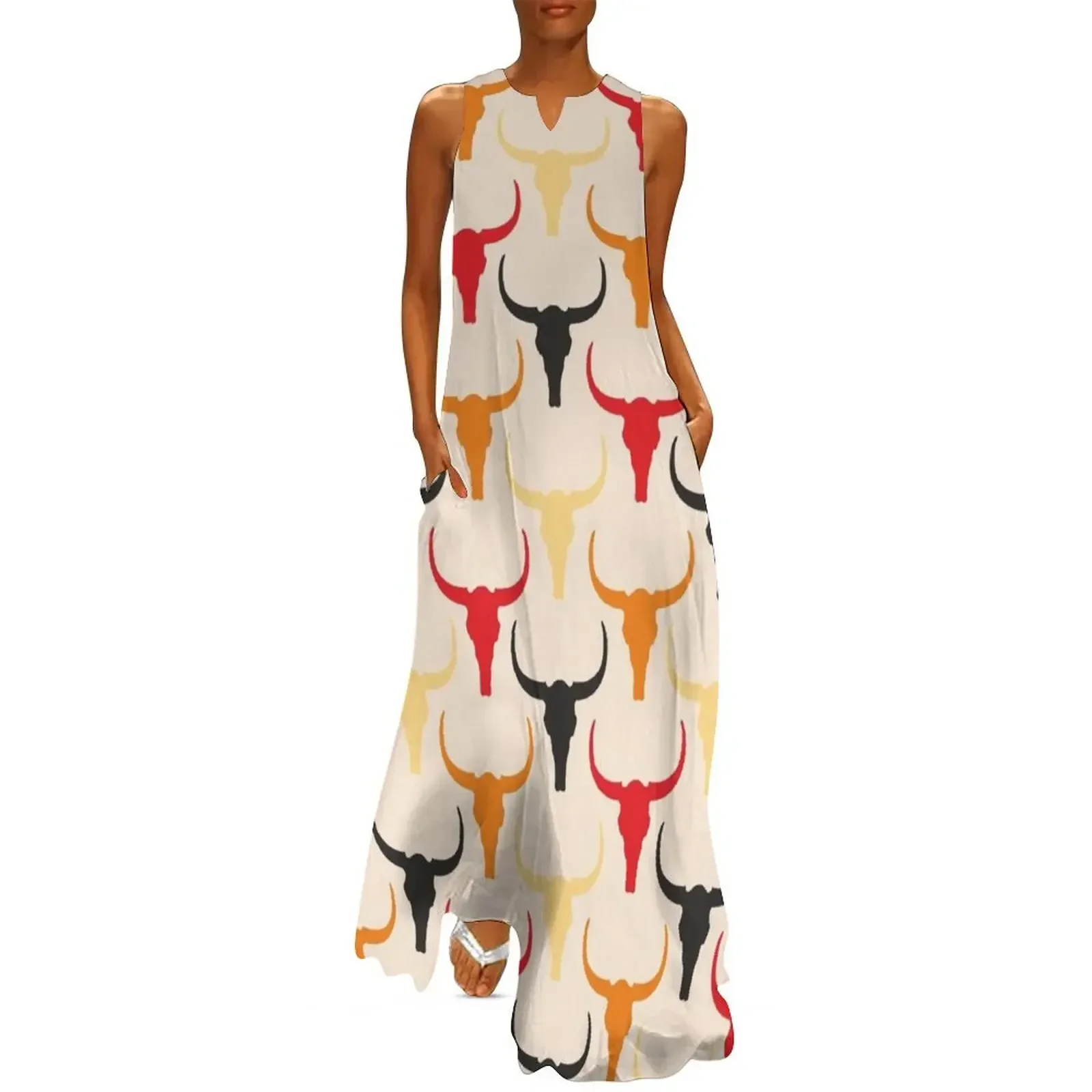 

Rancho Pattern Long Dress dresses for women long dresses for women Woman clothes women dresses Dress