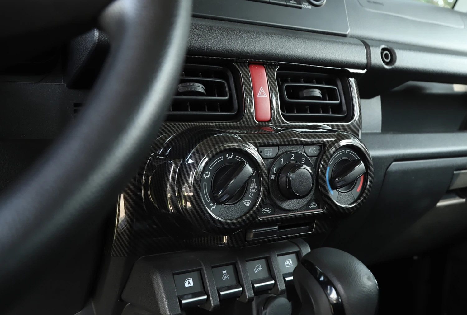 Manual Car Air Conditioning Central Control Panel Decoration for Suzuki Jimny JB64 JB74 2019-2023 Interior Mouldings Accessories