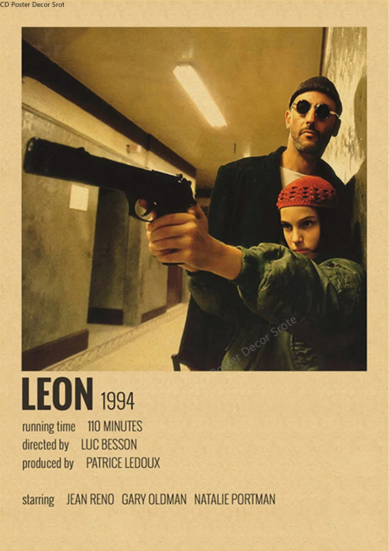 Movie TV Anime Leon Mid90s Titanic Retro Poster Kraft Paper Posters Vintage Home Room Bar Cafe Decor Aesthetic Art Wall Painting