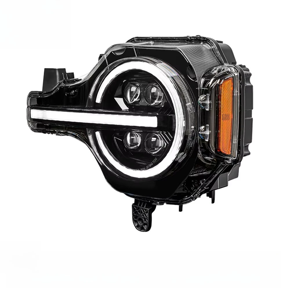 2020-24 for BRONCO 4-Lens Modified LED Headlight Assembly with Yellow DRL & Welcome Light New 6000K 12V High Quality