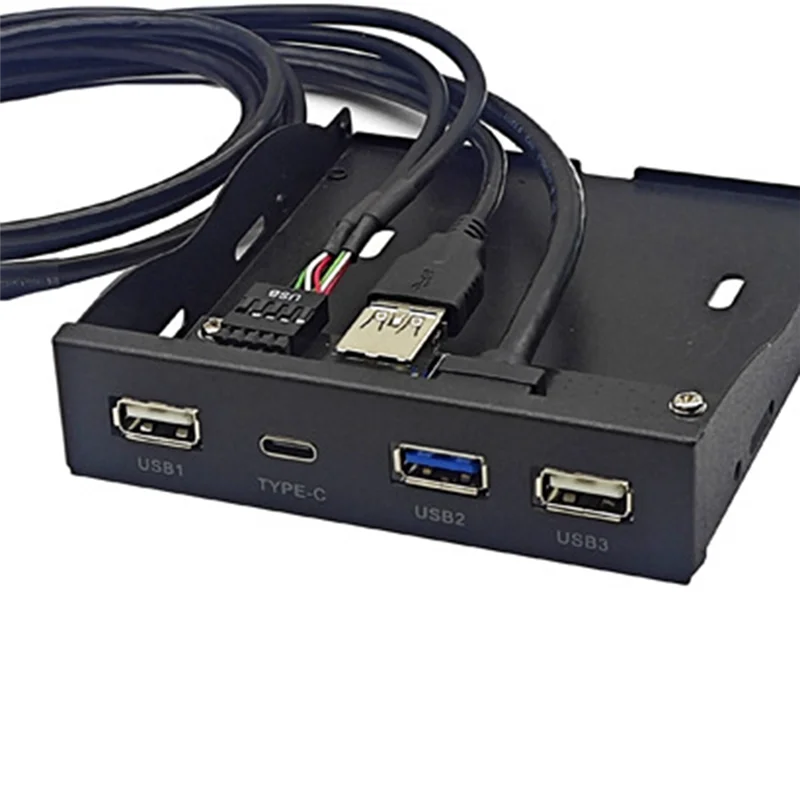 

Superior-USB3.2 GEN1 TYPE-C Floppy Drive Panel 3.5-Inch HUB 19PIN To C Port Reversible Plug-In 5Gbps Durable Easy Install
