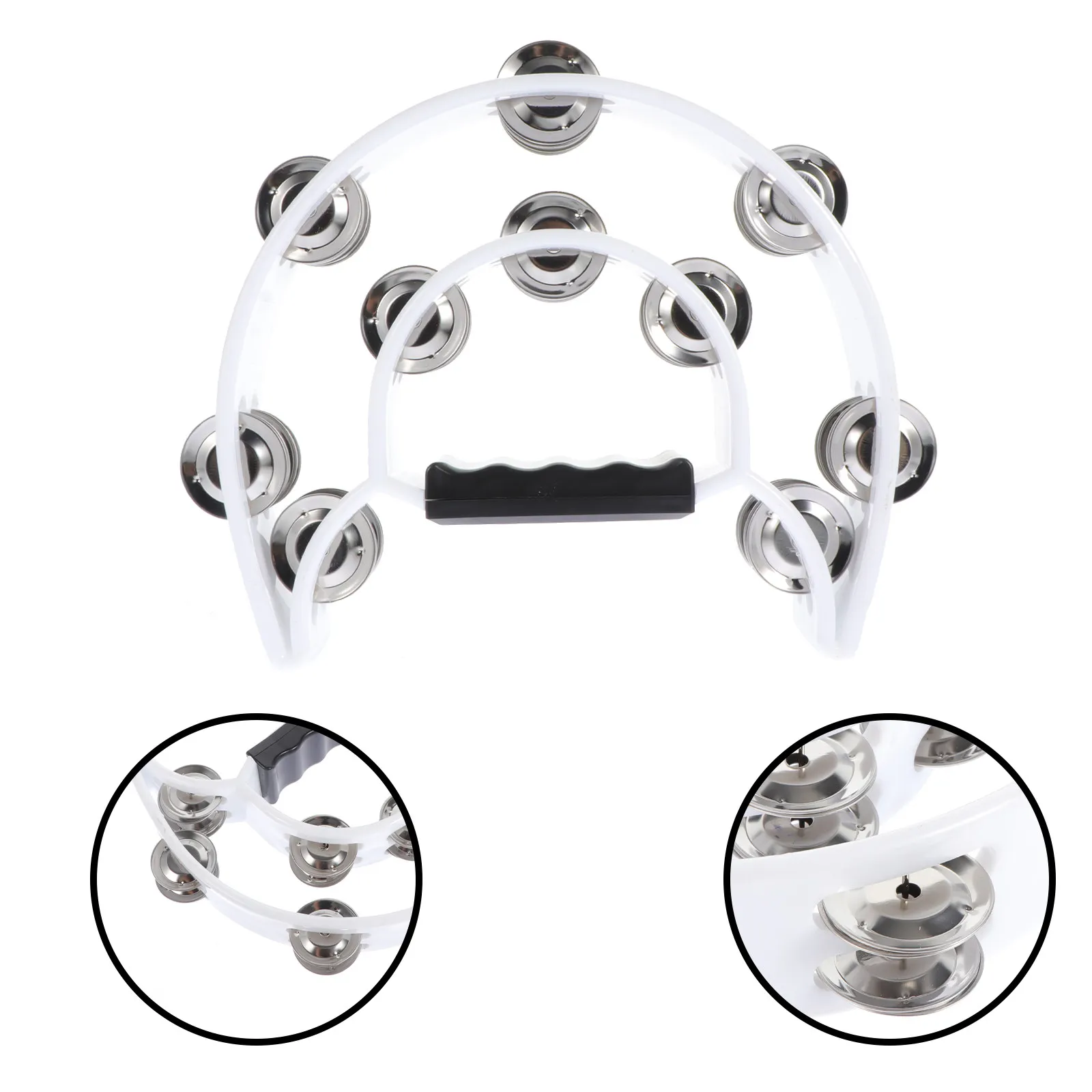 

Ручной двухрядный перкуссионный колокольчик-тамбурин для вечеринок, школы, музыкального обучения и развлечений