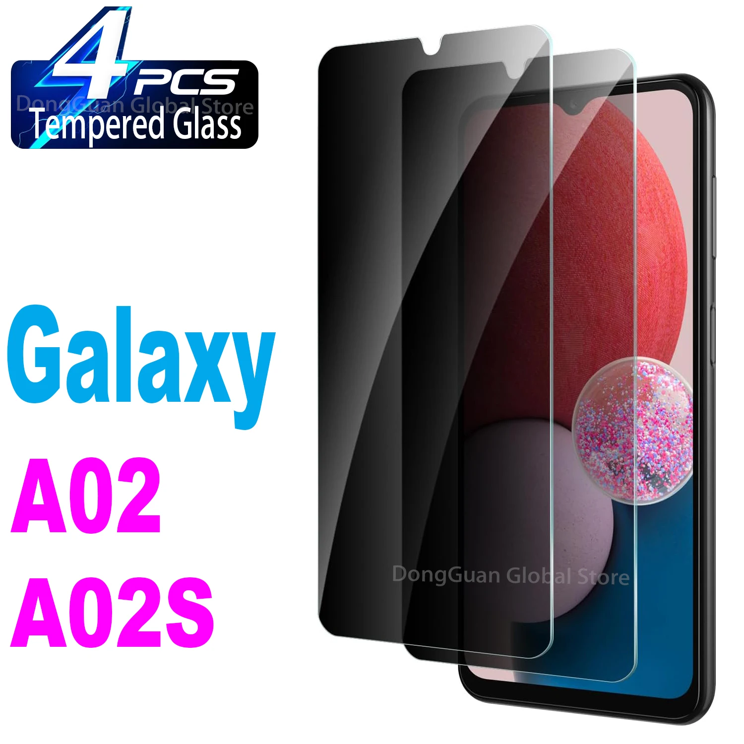 For Samsung Galaxy A02 A02s Tempered Glass Anti Spy Protector Privacy Screen