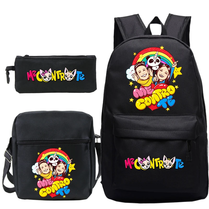 3PC-SET Me Contro Te กระเป๋านักเรียนเด็กชาร์จกระเป๋าเป้สะพายหลังนักเรียน Me Contro Te กระเป๋าเป้สะพายหลังชายหญิงน่ารักการ์ตูนโรงเรียนกระเป๋า Mochila