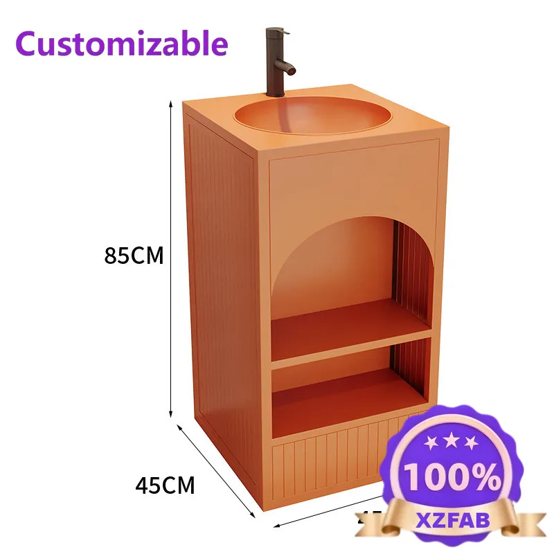 Factory Direct 2026 Small Floor-Standing Industrial Style Sink Retro Wash Cabinet Integrated Basin Barbecue Celebrity Color Colu