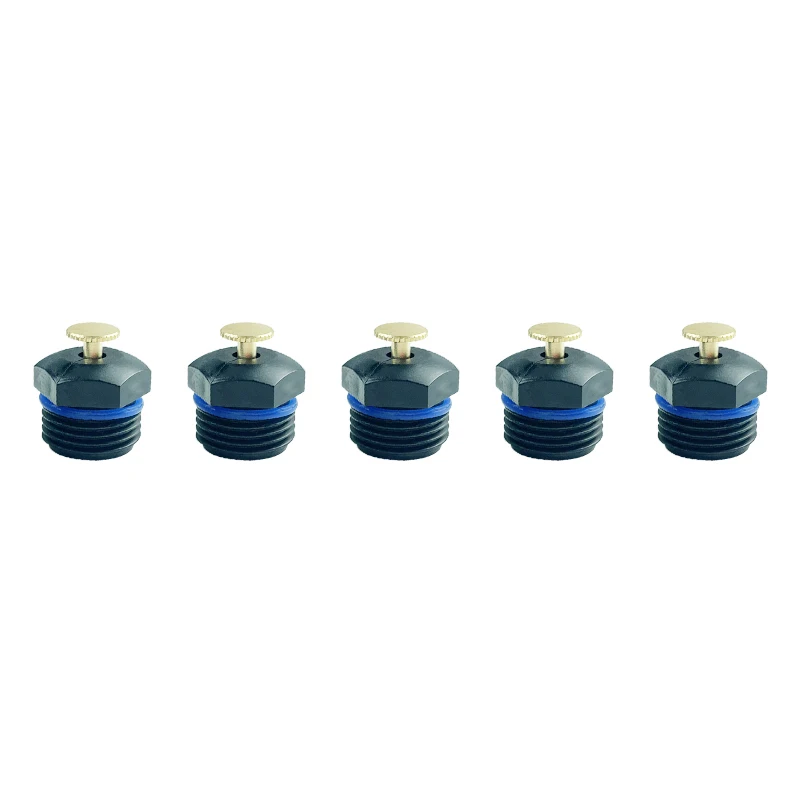 

5-Pack 1/2 Inch Male Thread Atomizing Nozzles - 360° Adjustable for Garden and Agricultural Irrigation