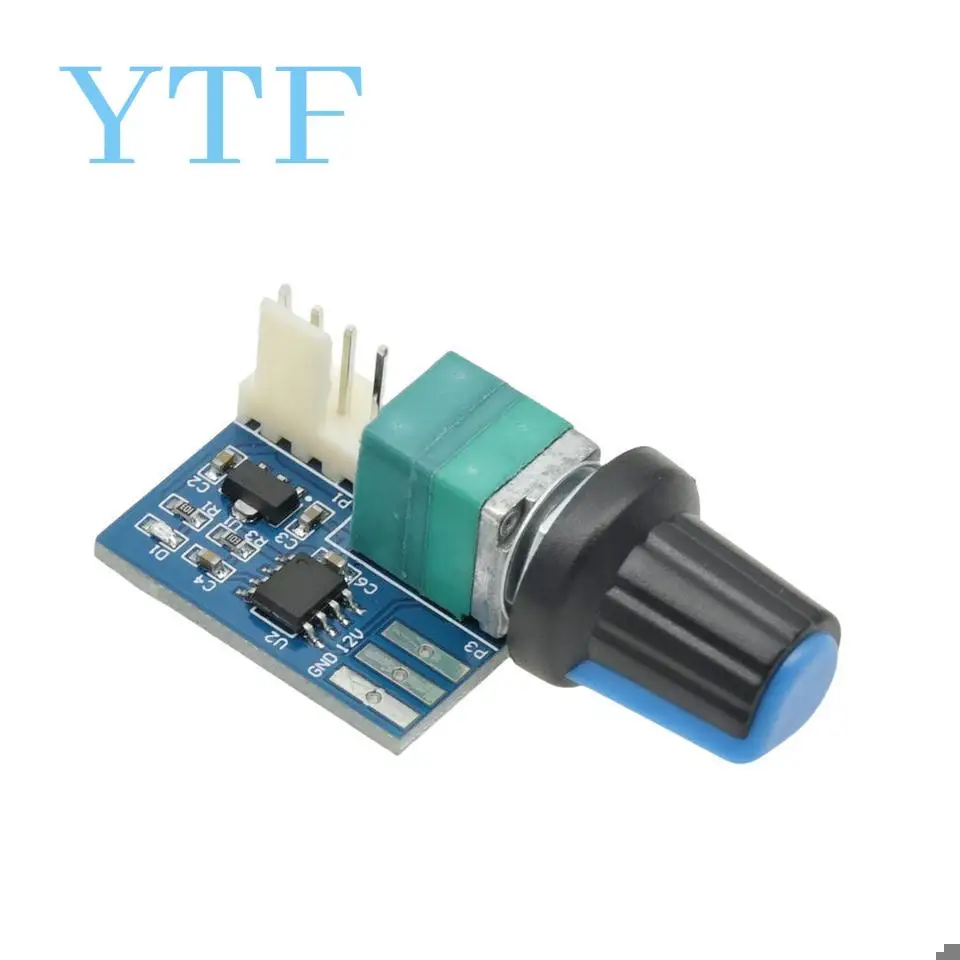 Fan Governor PWM Speed Controller 12V Single Channel 4 Pin Low Power Mute For Computer Case Fans