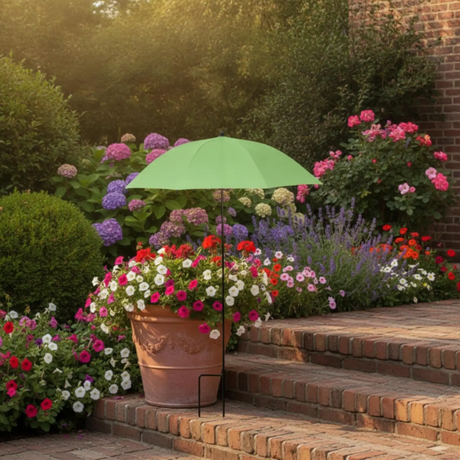 Plant Shade Umbrella with Stake Dome Shaped Plant Cover Metal Garden Umbrella with Stake for Gardeners, Potted Plants, Flower
