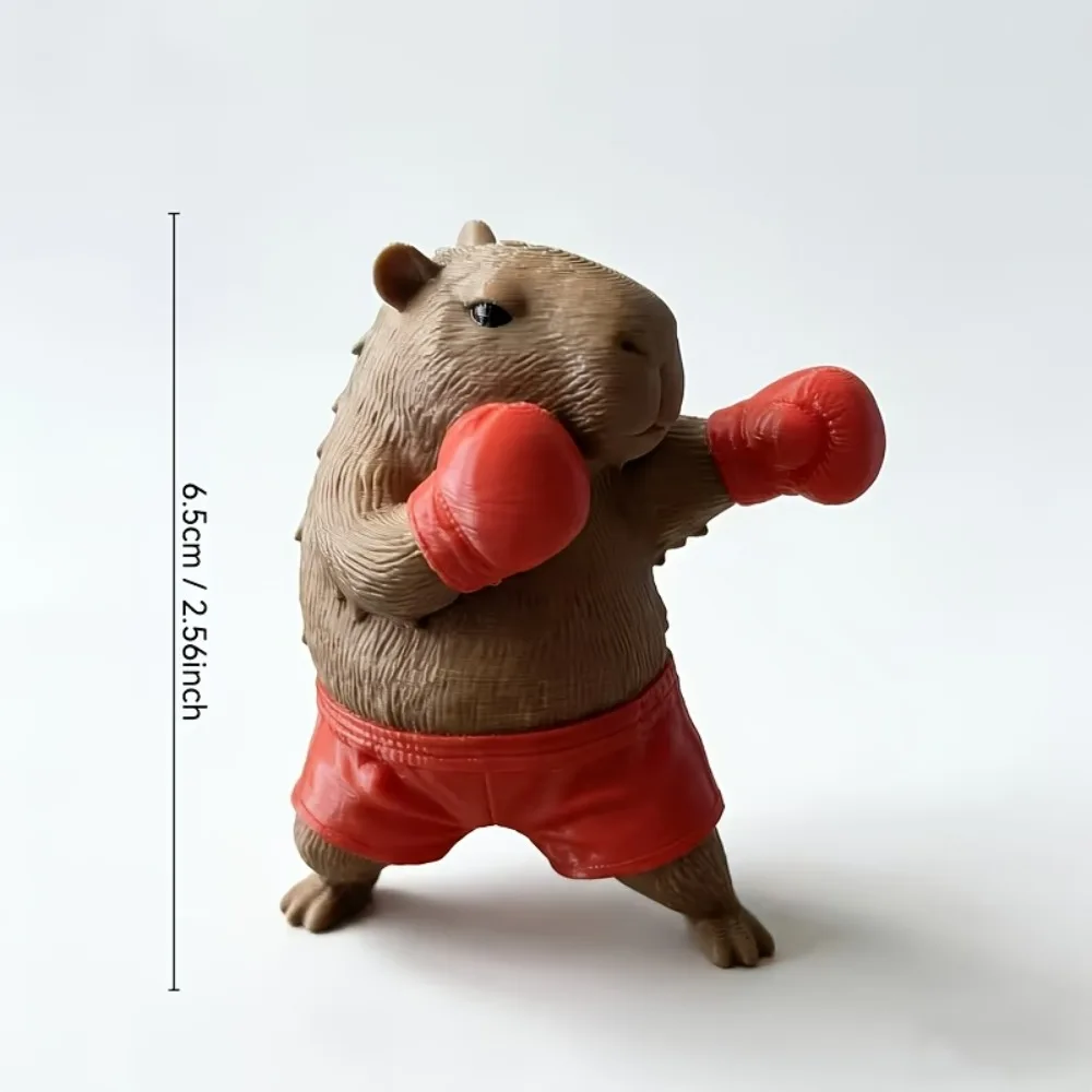 Cute Capybara Figurine Plastic Capybara Ornament for Office Car Decor Collectible Animal Model with Sitting