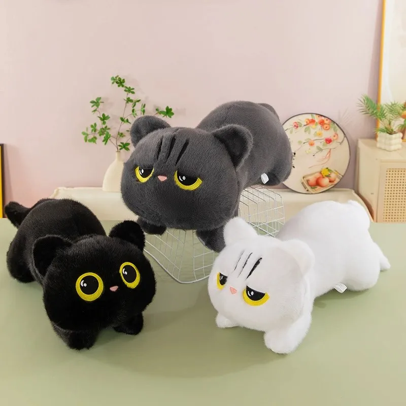 

New Cute Cat Lying Doll Plush Sofa Pillow Kawaii Cartoon Animal Gift Stuffed Toy Office Home Sleep Decor Valentine's Day