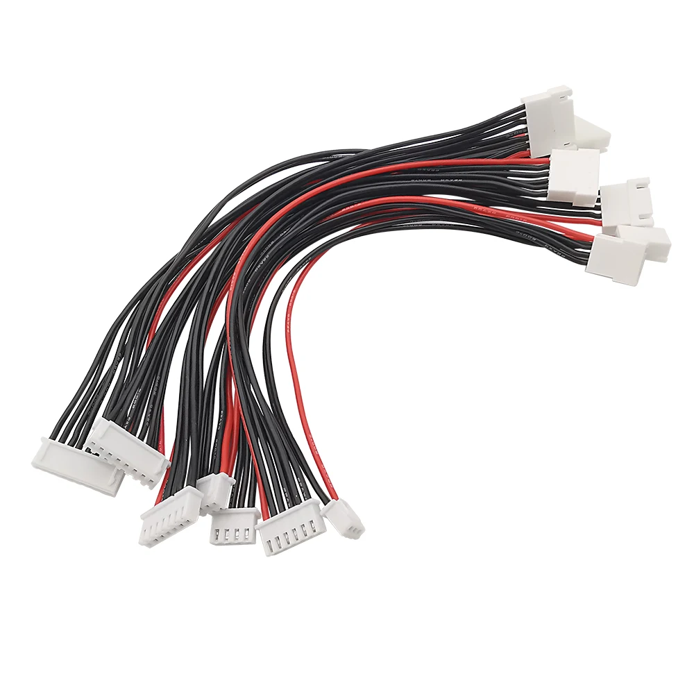 JST XH 2.54mm Pitch 2/3/4/5/6/7/8S Pin Male to Female Battery Balance Charger Silicone Wire Extension Lead Connector 20CM 22AWG