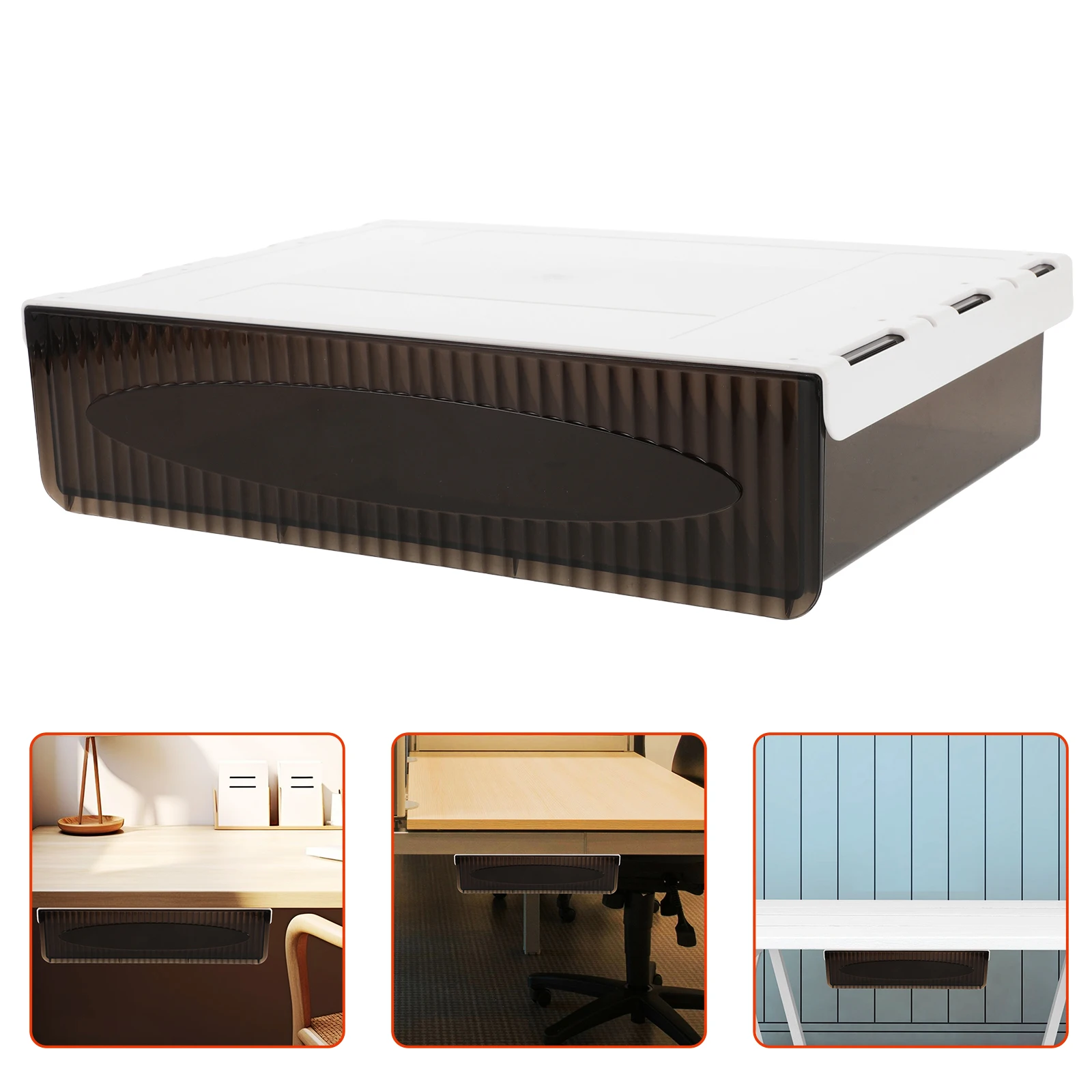 

Hidden Desk Drawer ganizer Large Capacity Storage Boxes under Table Shelf for Office Supplies Pencils Chargers Notebooks Tissues