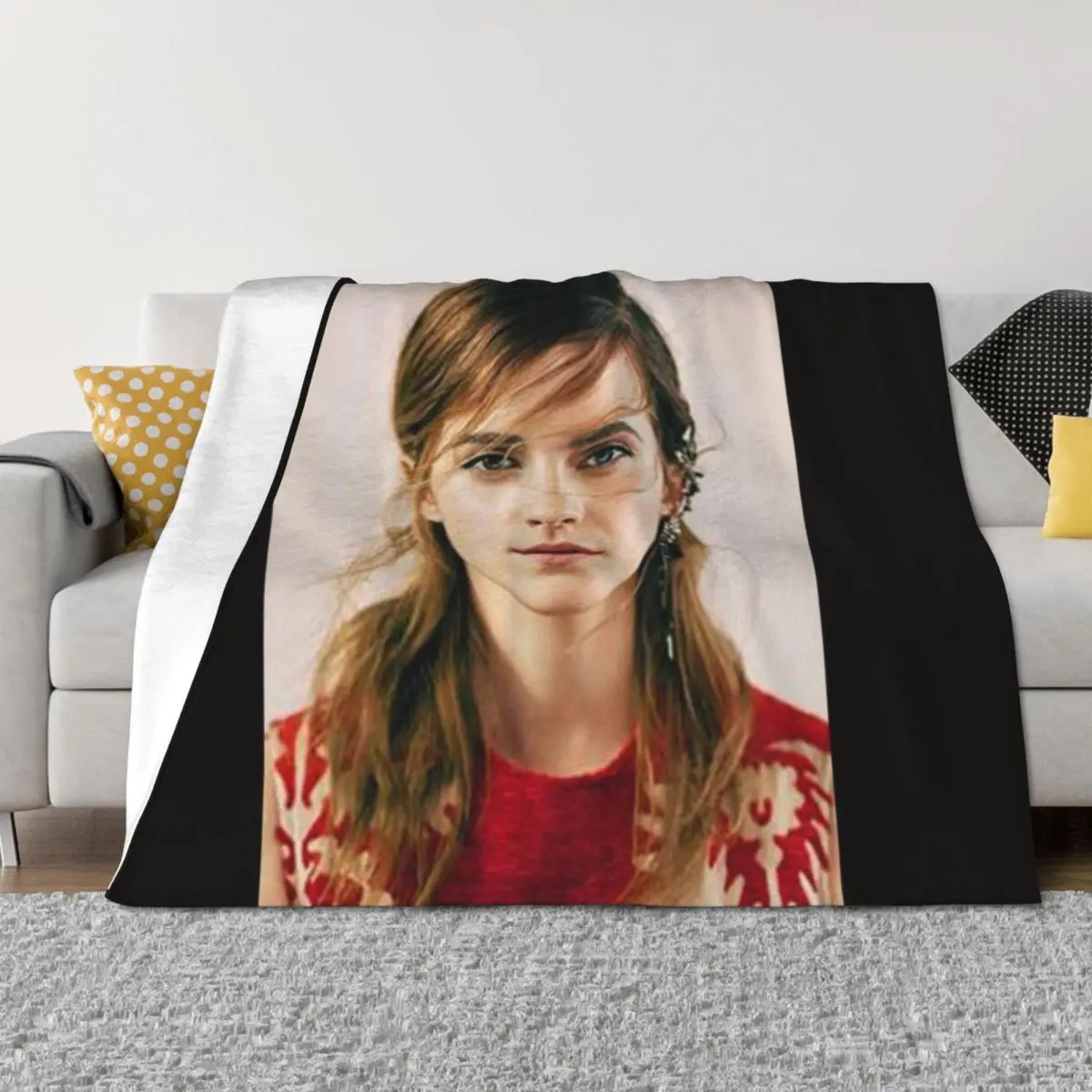 الألبوم - بطانية إيما واتسون رمي أريكة مانغا بطانيات هدايا شخصية فضفاضة