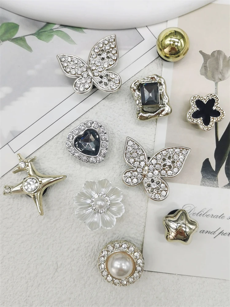 

10 шт., подвески для обуви, аксессуары из АБС-пластика, украшения, милые сабо со звездами «сделай сам», пряжка, роскошный стиль Ins, декор со стразами для вечеринки