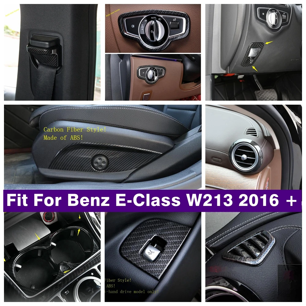 

Air AC Vent / Head Lamp Light / Water Cup Holder / Sear Adjustment Cover Trim For Benz E-Class W213 2016 - 2021 Car Accessories