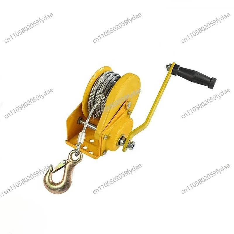 manual 1815-pound powder-coated variable speed automatic brake winch with gear ratio 4.1:1, 15m marine rope
