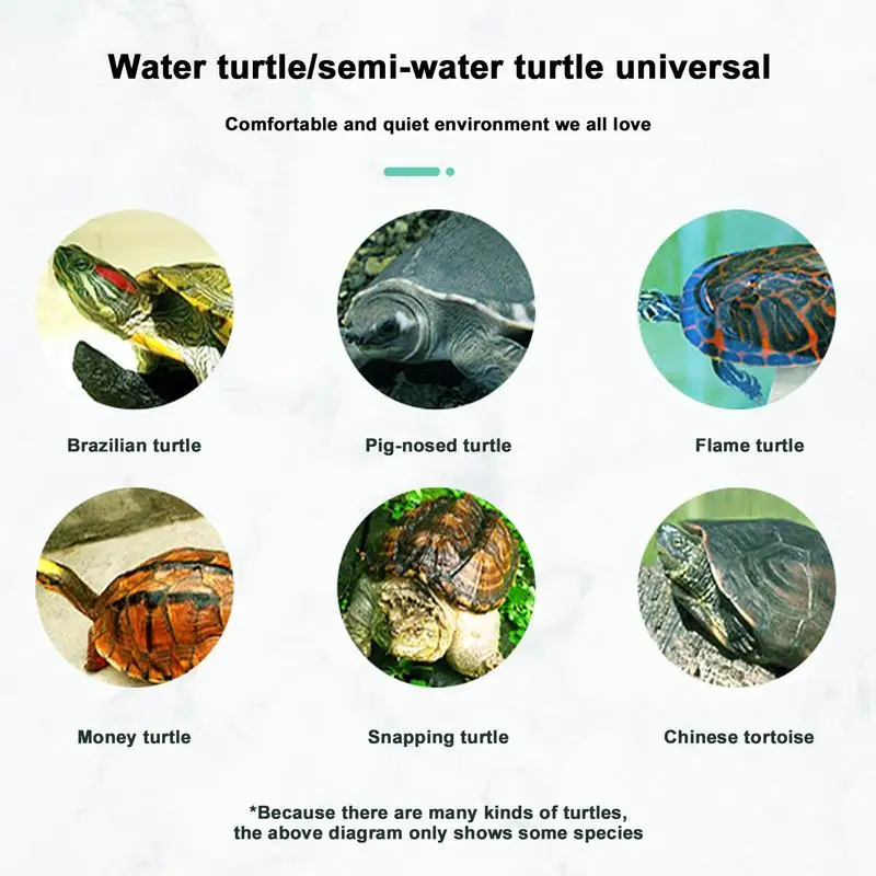 Detachable Turtle Habitat House Reptile Easy to Change Water Plastic Habitat with Areas to Breed Feed Swim Bask cueva Reptiles