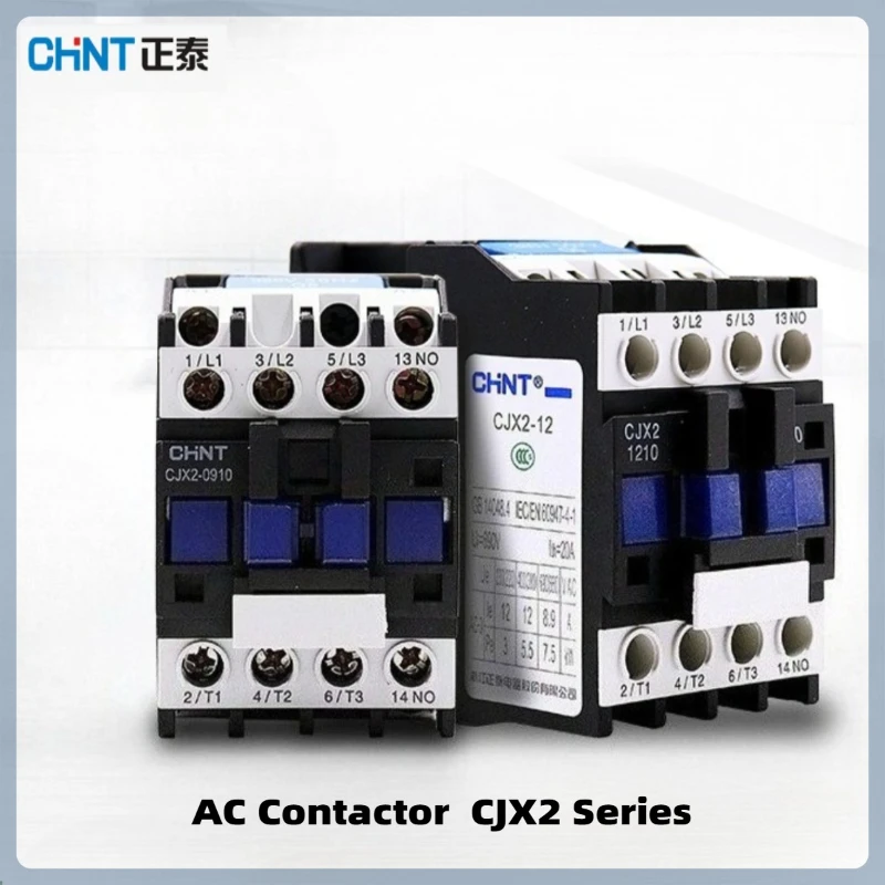 

Chint AC Contactor CJX2 0910 1210 1810 2510 3210 24/36/110/220/380V Coil Voltage 1No for Motor Control