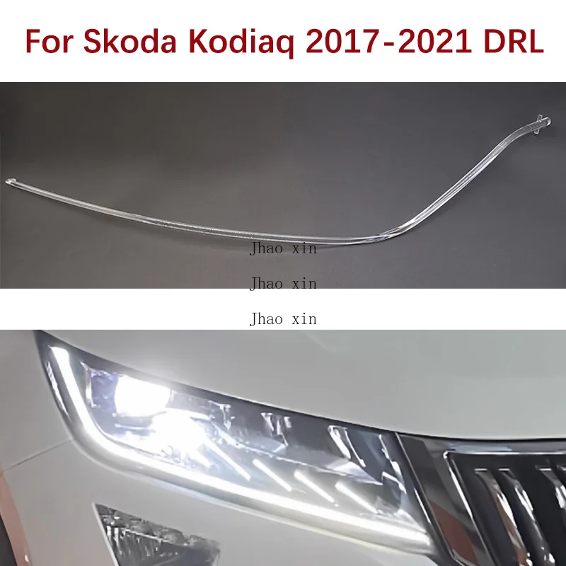

Angel Eye White Light Car Headlight DRL Light Guide Strip For Skoda Kodiaq Turn Signal Light Source Ballast Module 2017-2021