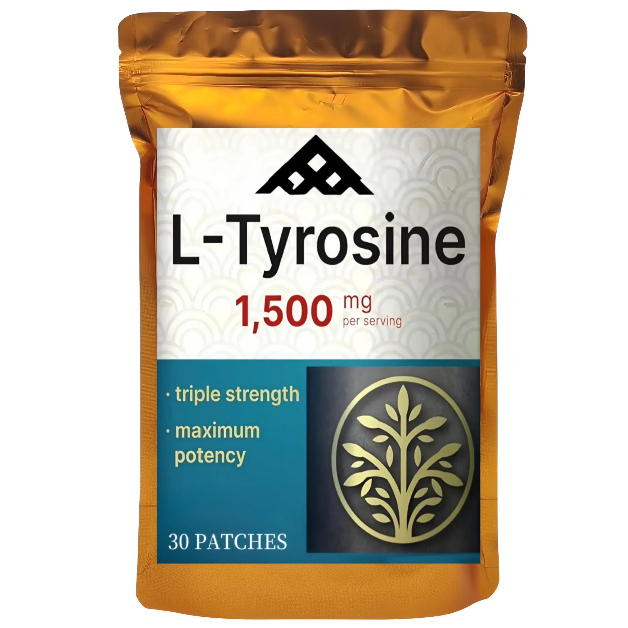 L-Tyrosine Transdermal Patches for Brain Health Focus & Energy Boost Support 30 Patches