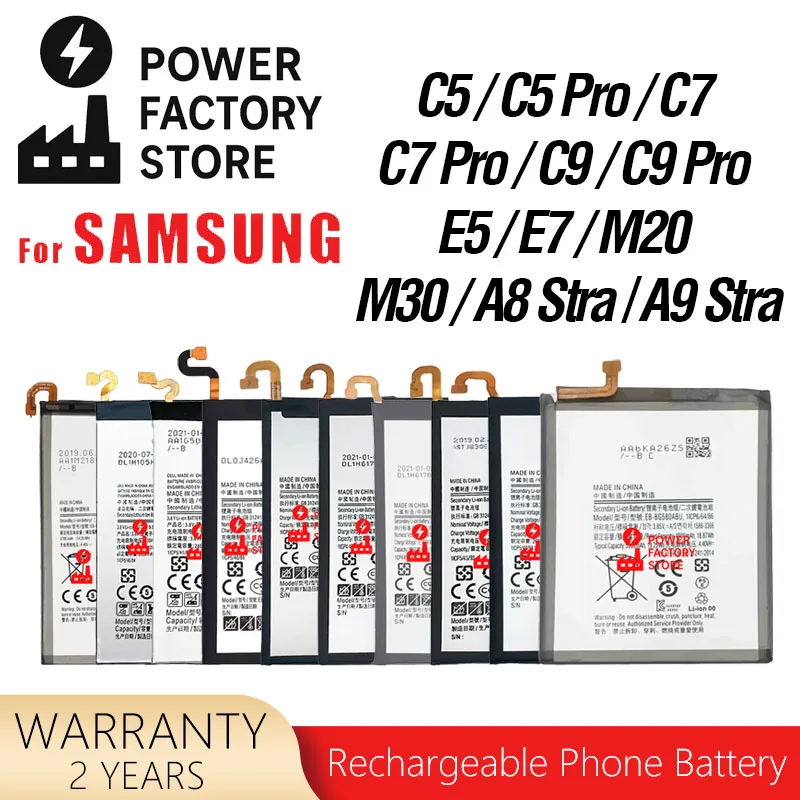 

Brand New Replaceable Mobile Phone Battery For Samsung Galaxy C5/C5 Pro/C7/C7 Pro/C9/C9 Pro/E5/E7/M20/M30/A8 Stra/A9 Stra +Tools