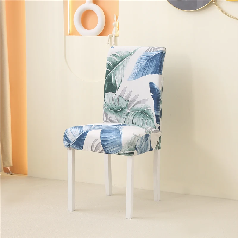

4 шт./6 шт. эластичный чехол для стула с растительным узором, эластичная защита для обеденного стула, подходит для стандартных стульев, простота установки