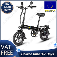 SAMEBIKE Electric Bicycle 350W Powerful Motor 36V7.8AH Lithium Battery Aldult E-bike 14-in All-Terrain tires Fold Electric Bike