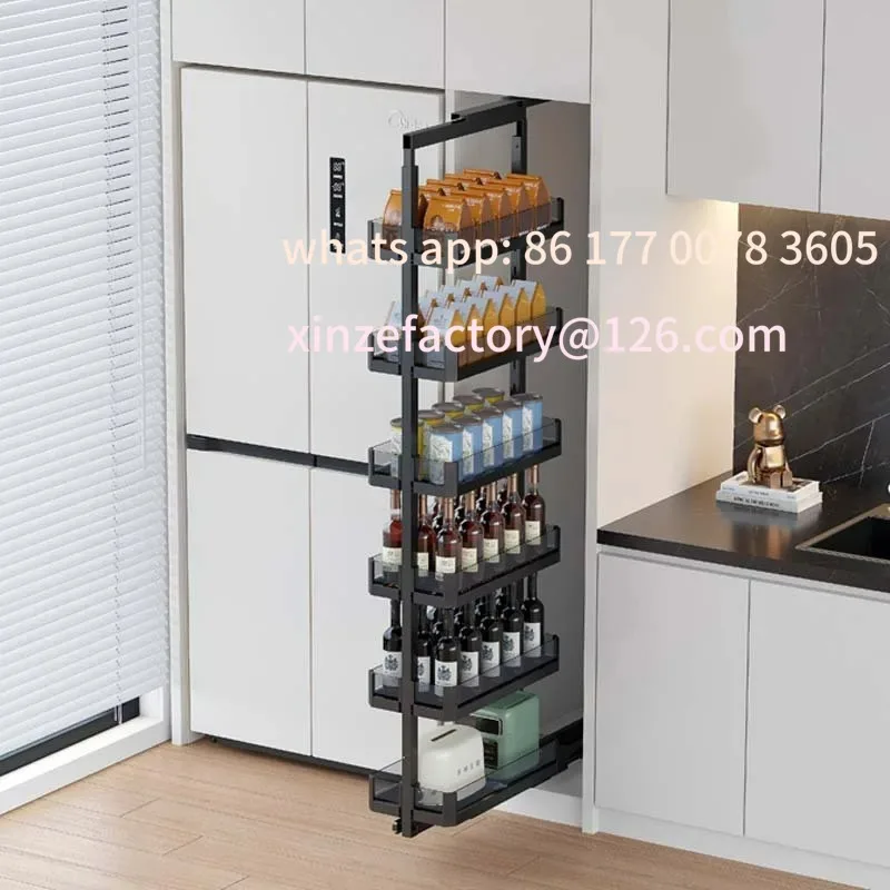 

Customizable Tall Cabinet Big Monster Storage Kitchen Cabinet Slide Rail Snack Drawer