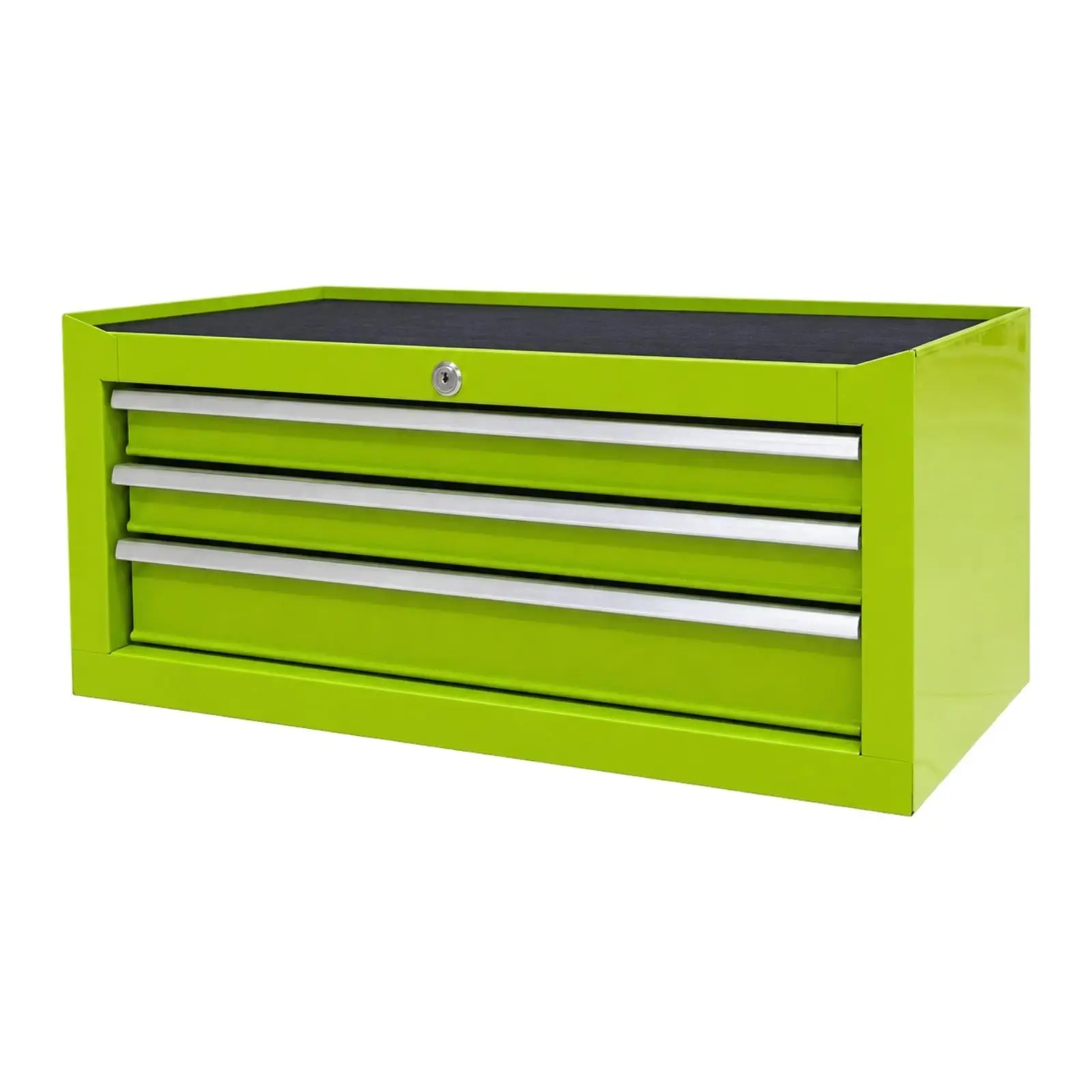 Lockable Tool Cabinet Storage for Workbench Metal Three Drawer Unit with Non Slip Top