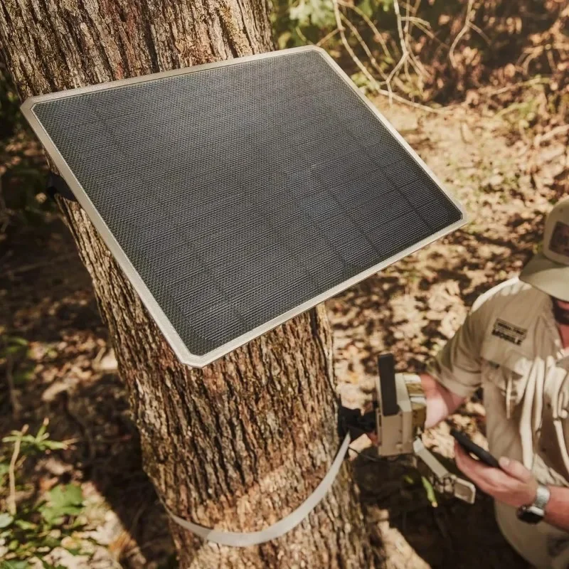 Universal Solar Panel + Power Pack,for Edge Series Cellular Trail Cameras - Uninterrupted Power, 3X Power, Easy Mounting