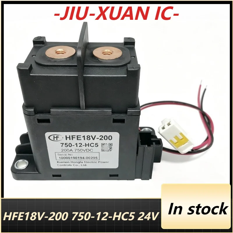 New 1pcs/lot HFE18V-200 750-12-HC5 24V High voltage new energy electric vehicle relay