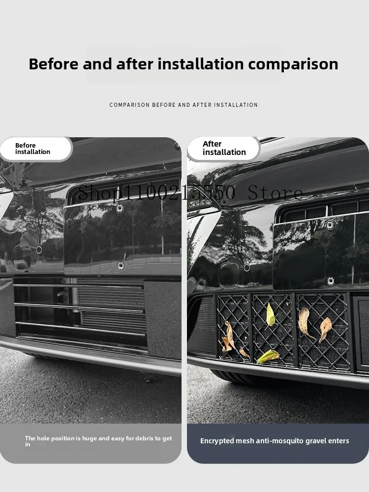 ل BYD تانغ L DMI/EV 2025 2026 تصفيف السيارة الجبهة مصبغة الحشرات برهان صافي الغبار غطاء للحماية تعديل السيارات #4