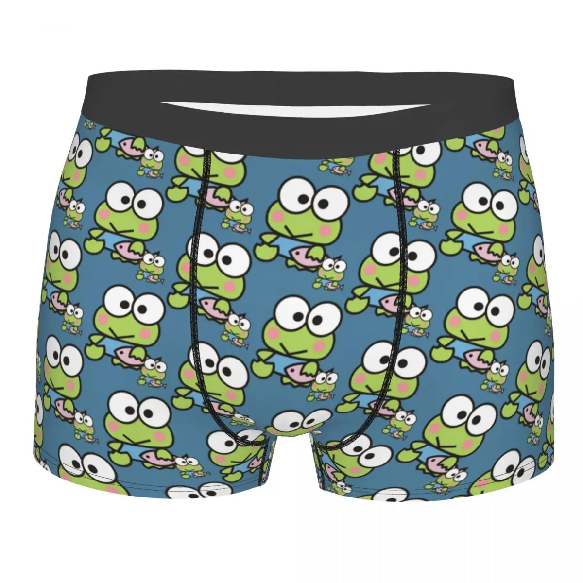 

Custom KeroKeroKeroppi Fish Underwear Men Stretch Boxer Briefs Shorts Panties Soft Underpants For Homme