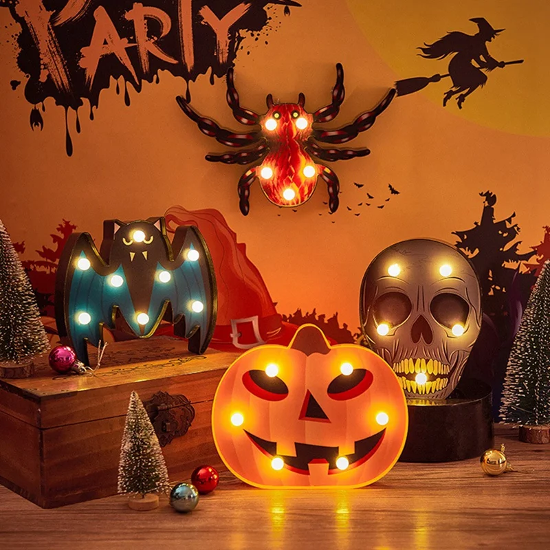 Halloween Horror Night Lights Ornament Halloween Party Props Bar Table Lamp Decorations