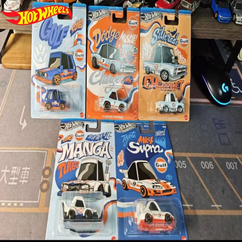 

Оригинальные автомобили Mattel Hot Wheels Noppo Gulf Racing 94 Toyota Supra 1983 Chevrolet Silveradc 1:64, литая под давлением модель автомобиля, игрушки