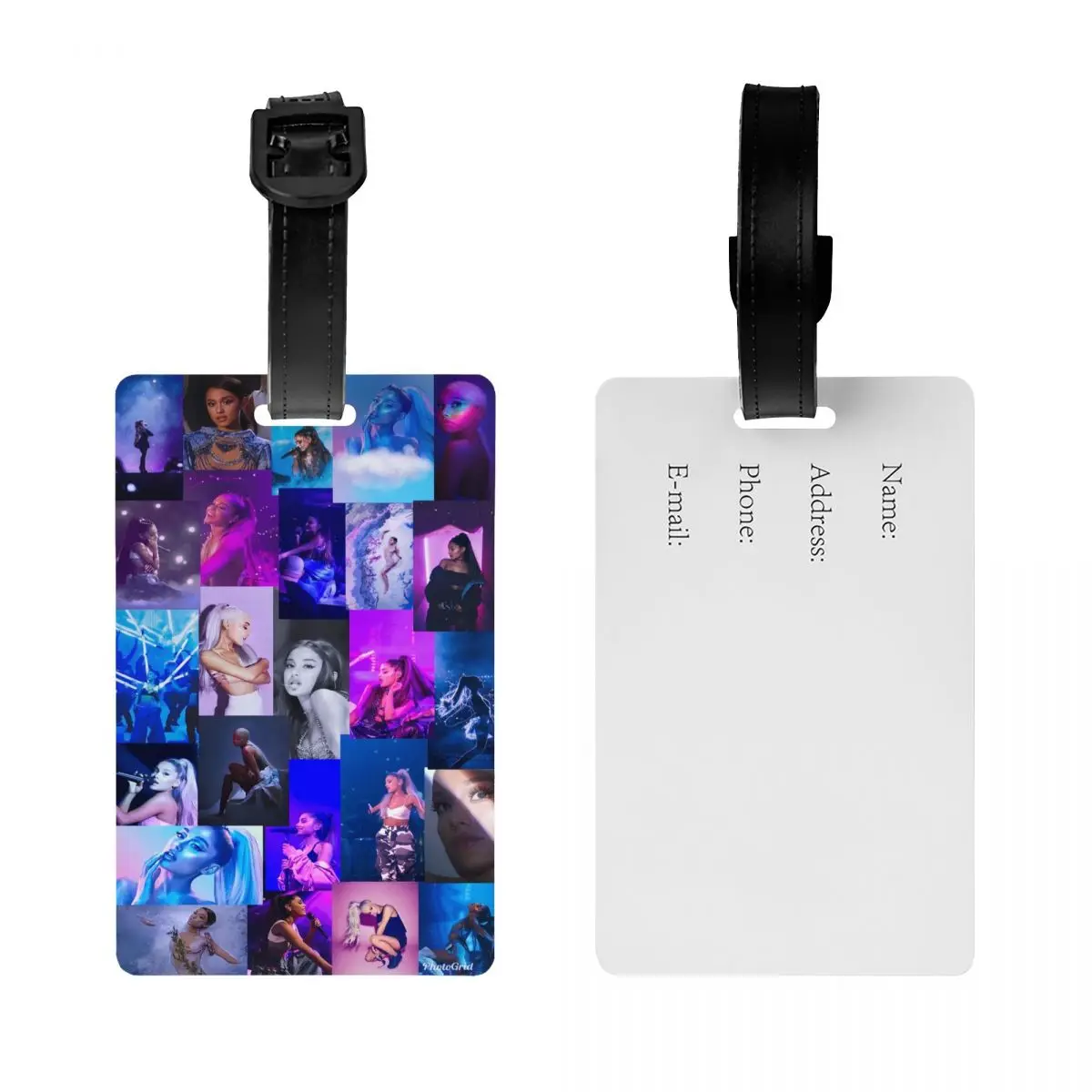 Custom Pop Music    Ariana Grande Luggage Tag American Singer Suitcase Baggage Privacy Cover ID Label