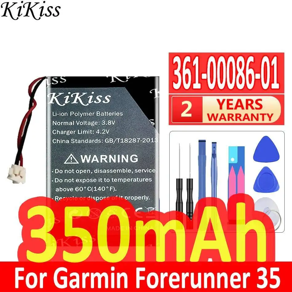 

Sports Watch Battery 361-00086-01 350Mah For Garmin Forerunner 35 235 735 Vivomove Accumulator 2-Wire