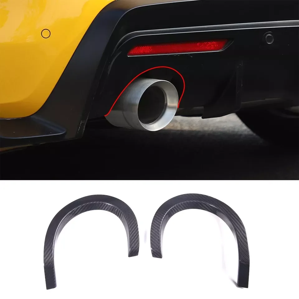 Real Carbon Fiber Rear Exhaust Tail Pipe Upper Trim For Toyota for Supra A90 19+