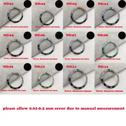 39/39.3/40.7mm Sloping/Flat Luminous Ceramic Bezel Insert Replacement fit TAG HEUE automatic watch nh35