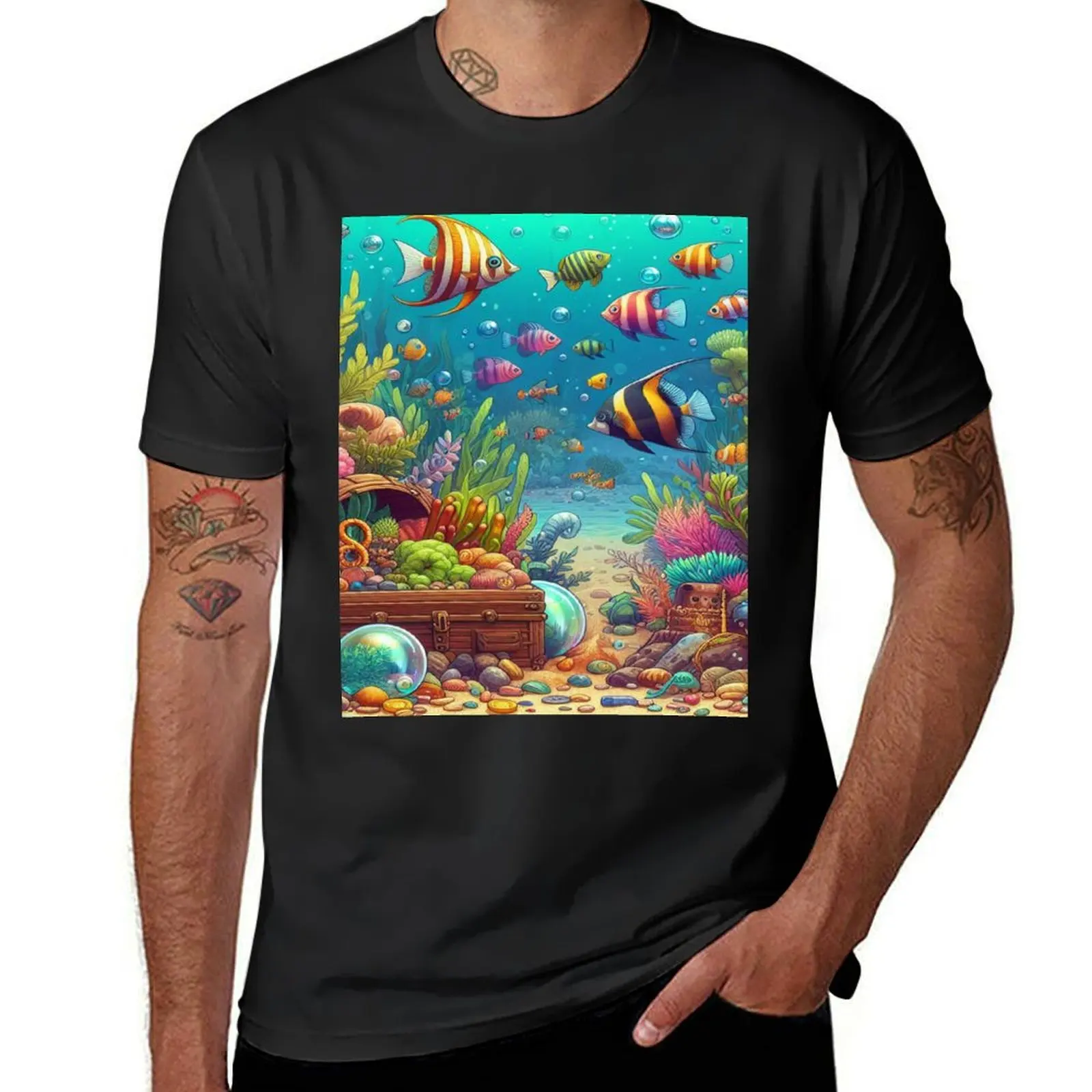 Create Your Underwater Paradise with Fishdom T-Shirt vintage new edition funnys Men's t-shirt