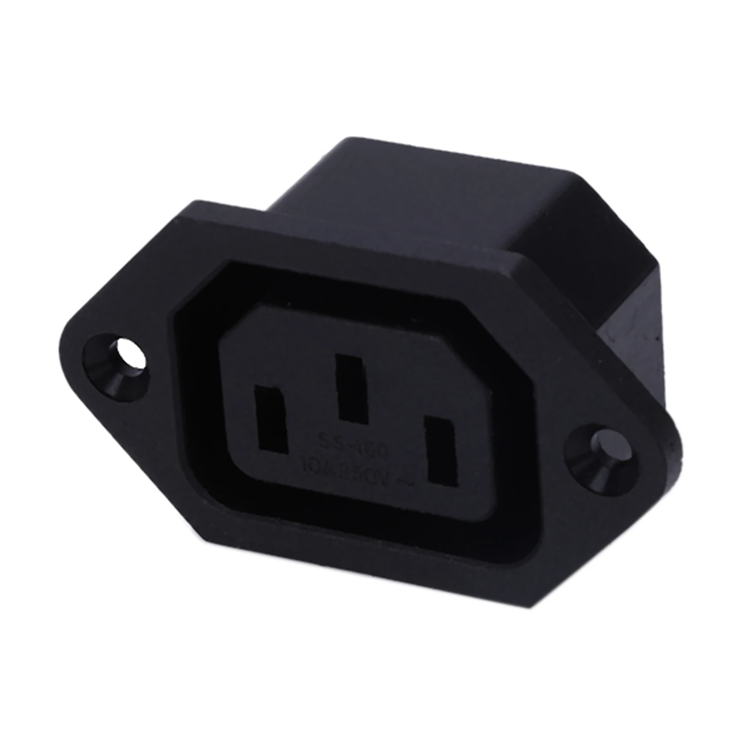 

【СОВЕРШЕННО НОВЫЙ】6 шт. розетки переменного тока 250 В 10 А IEC 320 черного цвета: 5 шт. 3P C14 штекерная вилка, панельные розетки, разъемы и 1 шт. C13 панели