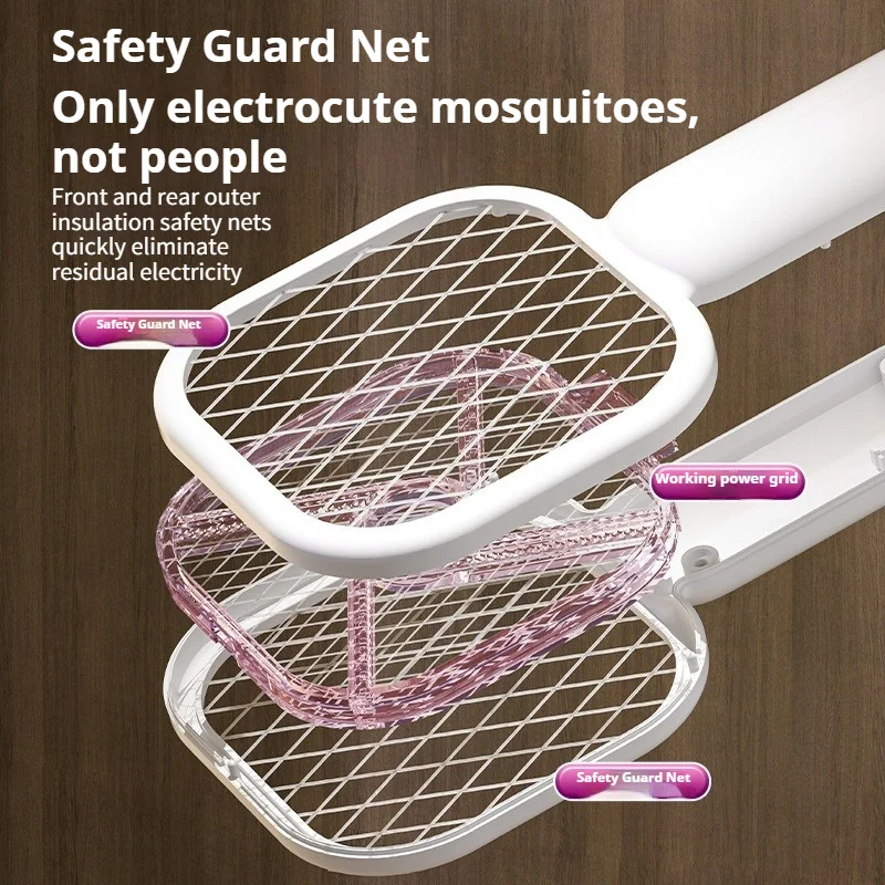 Electric Mosquito Swatter Mosquito Killer USB Rechargeable Fly Trap Portable Mosquitos Killer Pest Control for Bedroom Insects