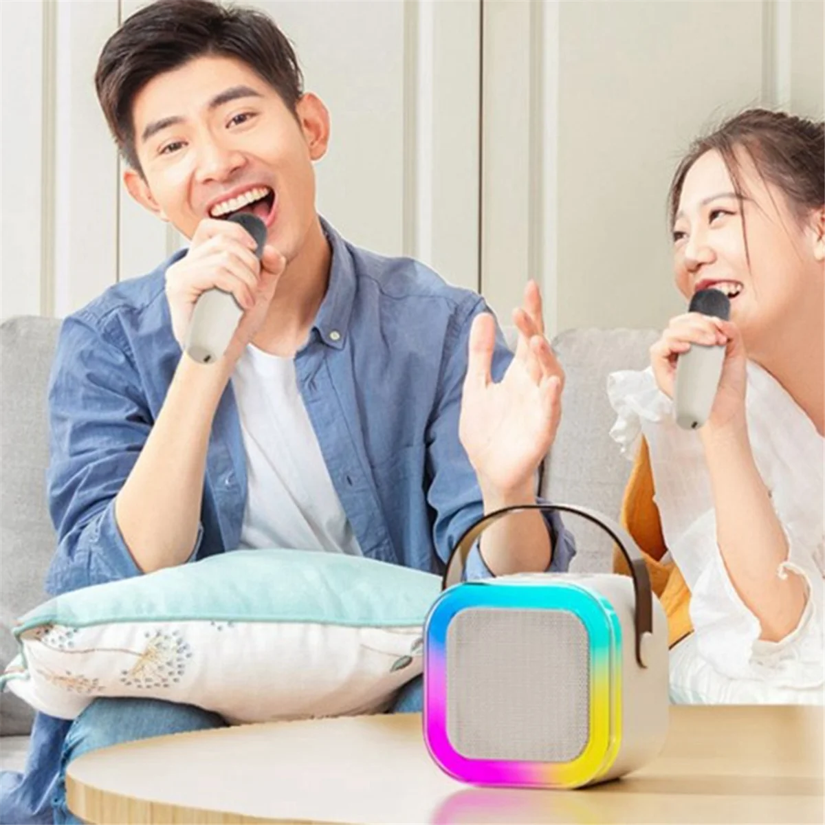 ميكروفون لاسلكي K12 الكل في واحد ، صوت بلوتوث ، الغناء المنزلي العالمي ، KTV الأسرة ، C