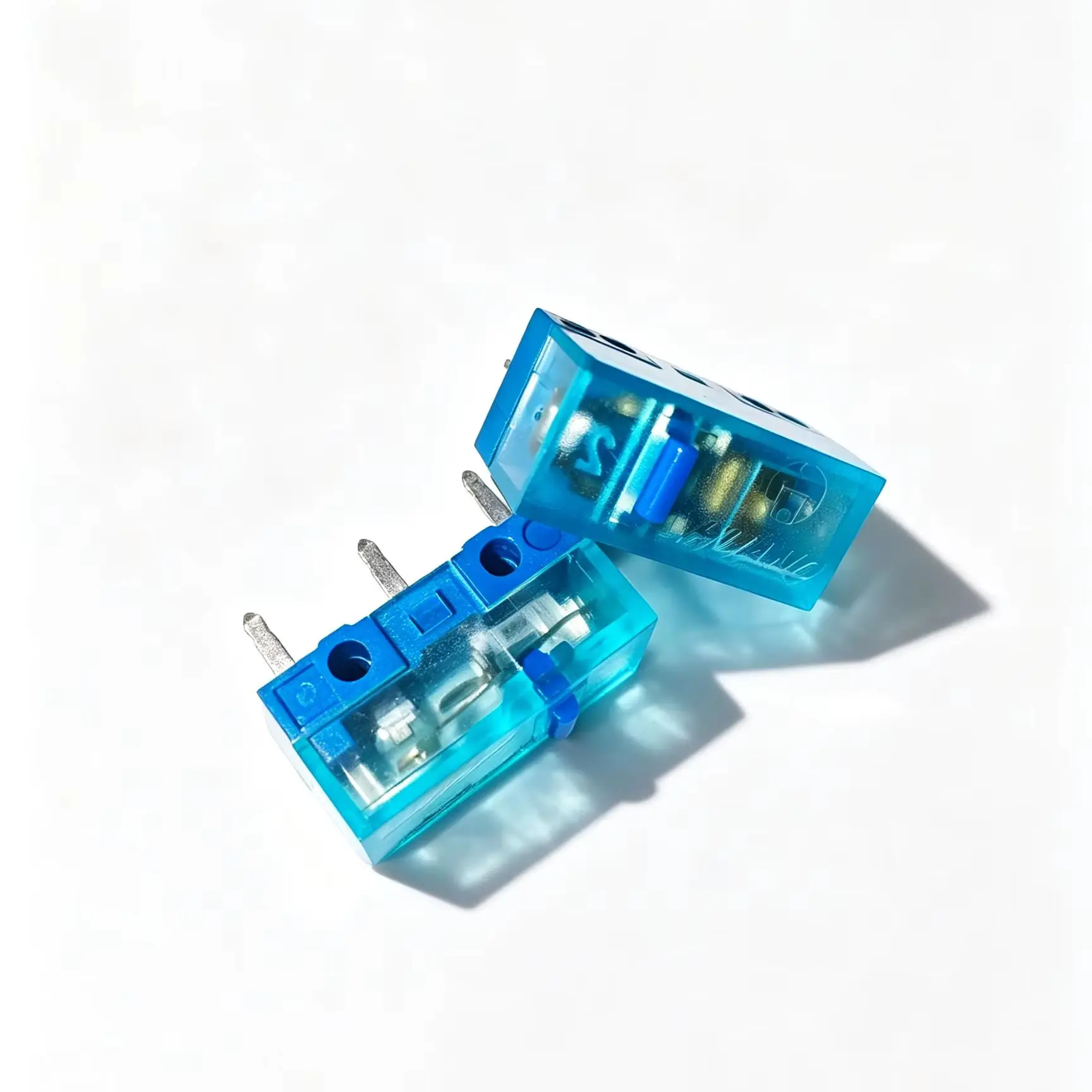 20pc-1pc HUANO V2 Micro Switch Blue Transparent Shell Blue Dot 50M Clicks 60GF Replacement Mouse Button