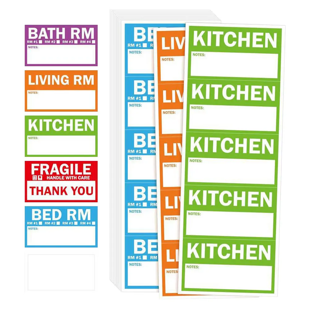 

300Pcs Writeable Labels Blank Sticky Labels for Home Organization Sorting Sticker Tags Adhesive Label Stickers for Boxes Jars