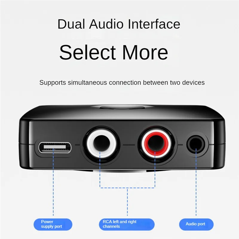 بلوتوث 5.1 استقبال الصوت 3.5 مللي متر AUX RCA ستيريو الموسيقى محول لاسلكي استقبال بلوتوث لمكبر الصوت دائم-POS