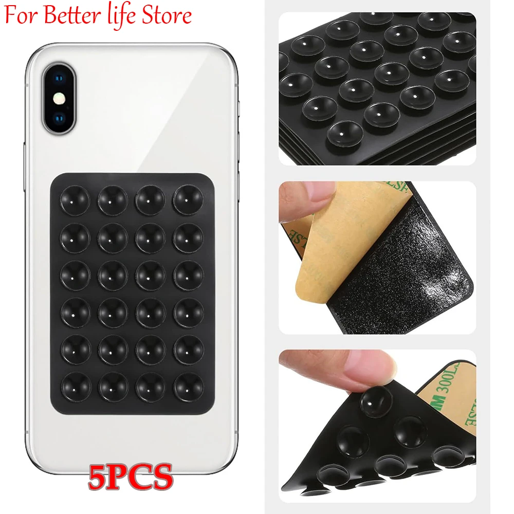 

Thickened Silicone Suction Cup 24 Square Suction Cups Mobile Phone Tablet Luggage Suction Cup Universal Charger Leather Case