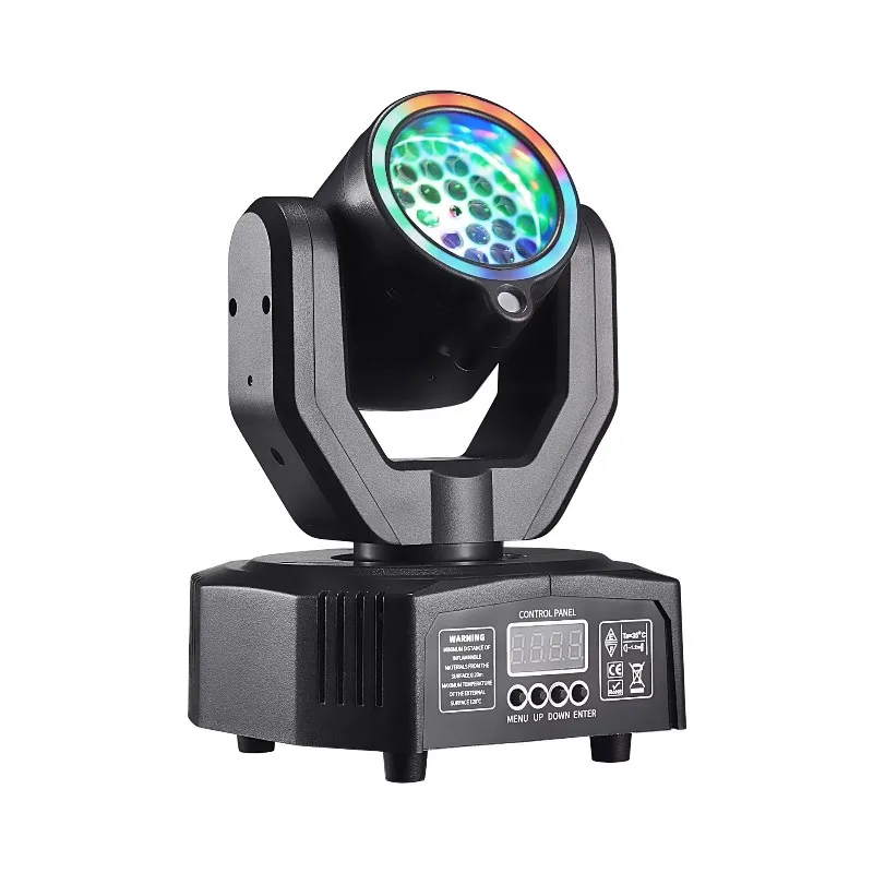 30W Super Mini Light Emitting Diode Mobile Headlight Gobo Spotlight RGBW Aluminum Body DMX512 Bar KTV Remote Control