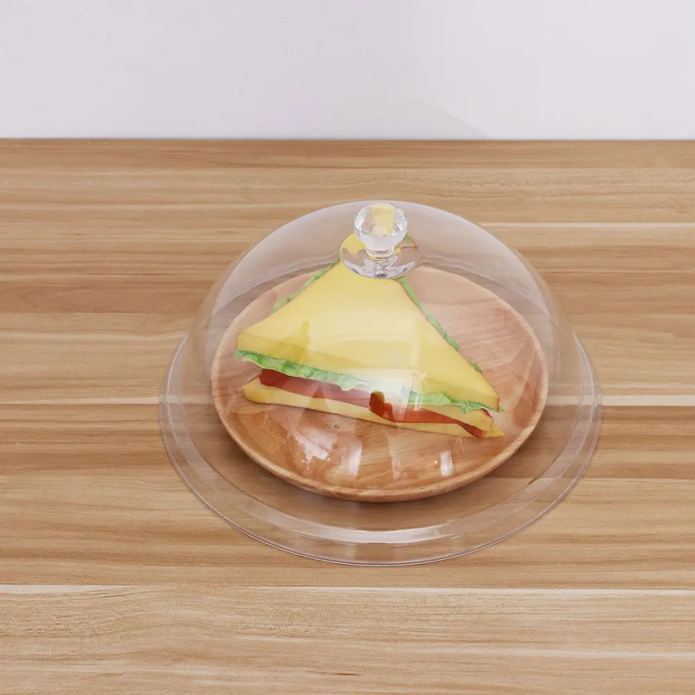 

Transparent Food Cover Acrylic Dustproof Protector Kitchen Cake Display Lid Clear Heat Preservation Kitchen Cake Cover
